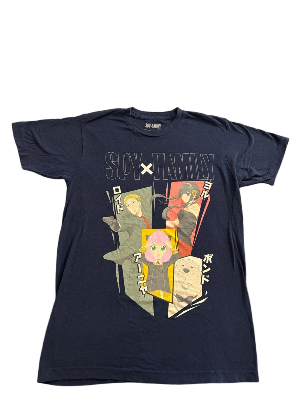 Spy x Family Crunchyroll Mens M Anime Graphic T Shirt Anya Loid Yor Navy